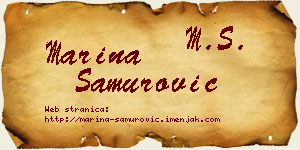 Marina Samurović vizit kartica